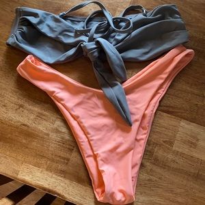 Bathing suits all different brands 2 of them are OP 1 is SHEIN 1 is Hobie